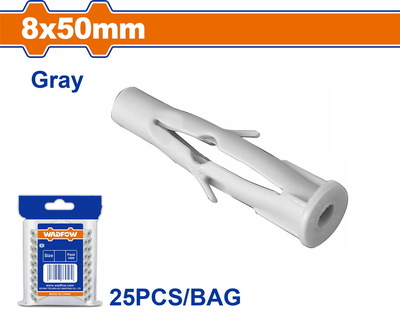 WADFOW ΒΙΣΜΑ ΠΛΑΣΤΙΚΟ PE UNIVERSAL 8Χ50mm 25TEM (WXTE921)